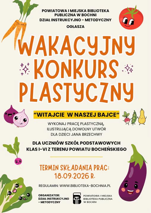 BOCHNIA. Wakacyjny konkurs plastyczny w bocheńskiej bibliotece