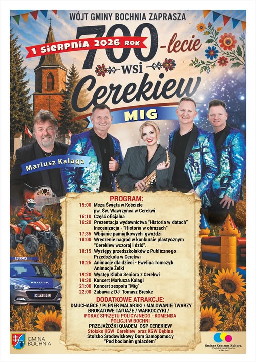 GMINA BOCHNIA. W niedzielę obchody 700.lecia Cerekwi
