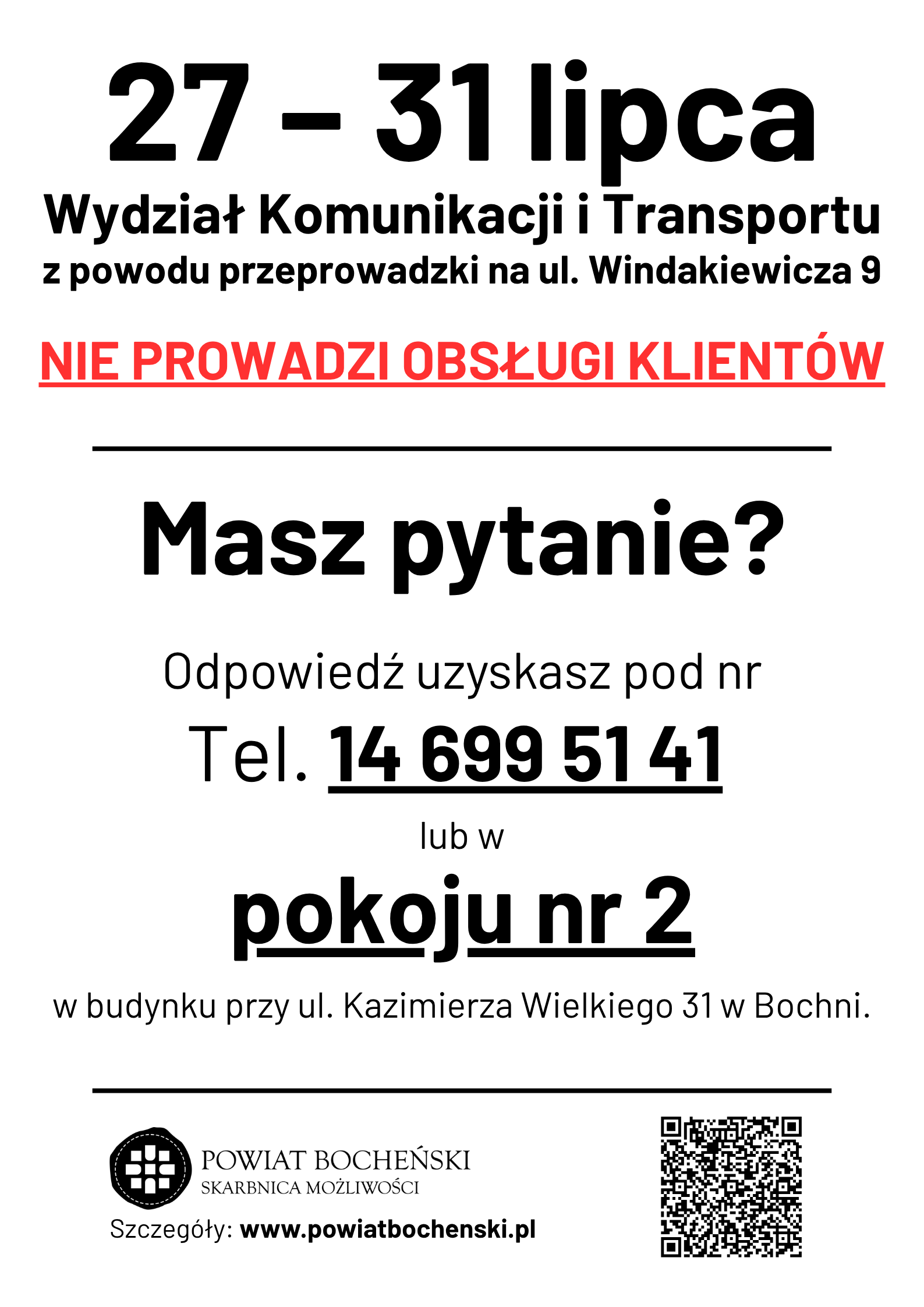 POWIAT BOCHEŃSKI. Komunikacja w nowym miejscu. Dlaczego wydział został przeniesiony? [WIDEO]
