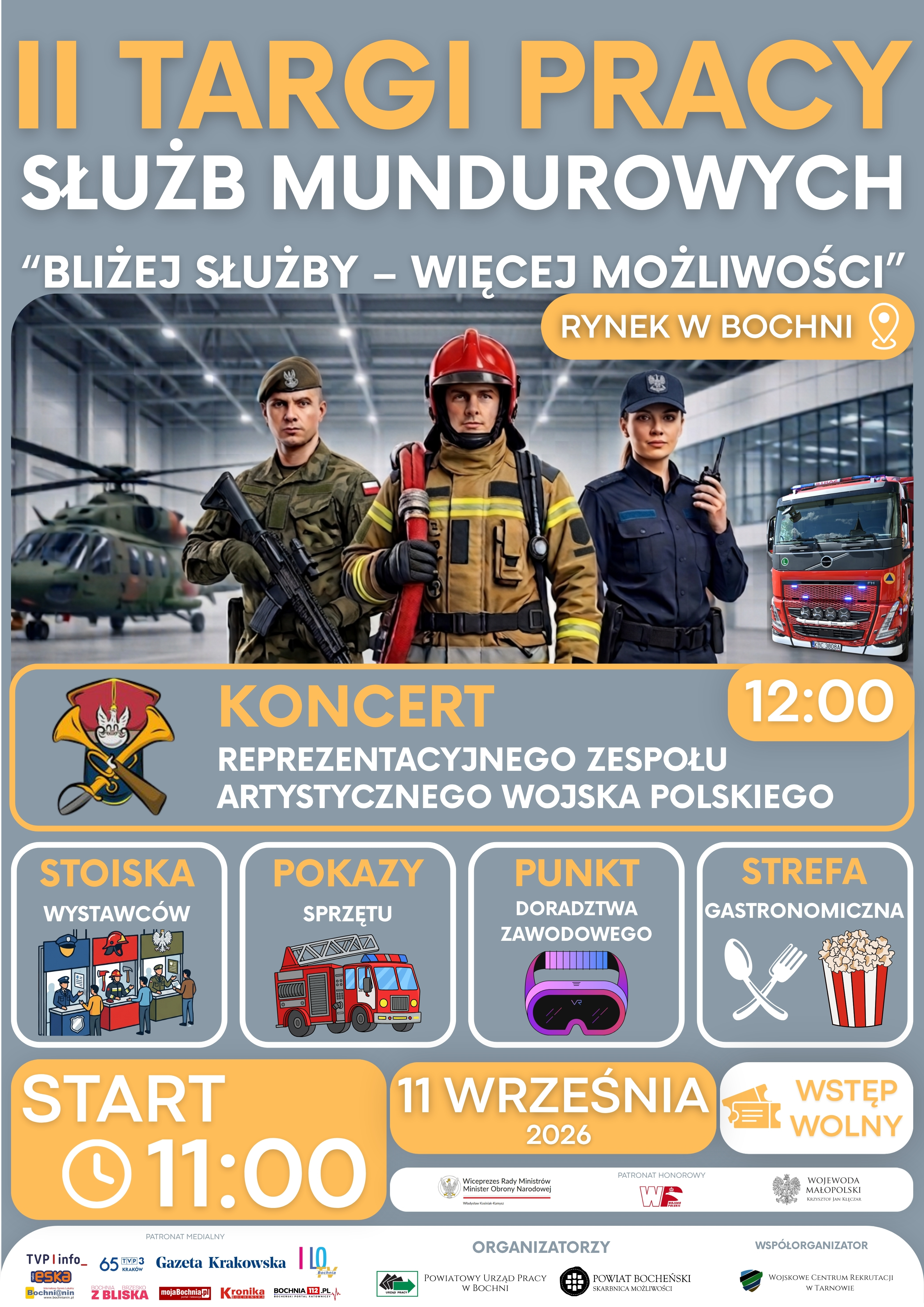 POWIAT BOCHEŃSKI. Targi Pracy Służb Mundurowych- „Bliżej Służby – więcej możliwości”