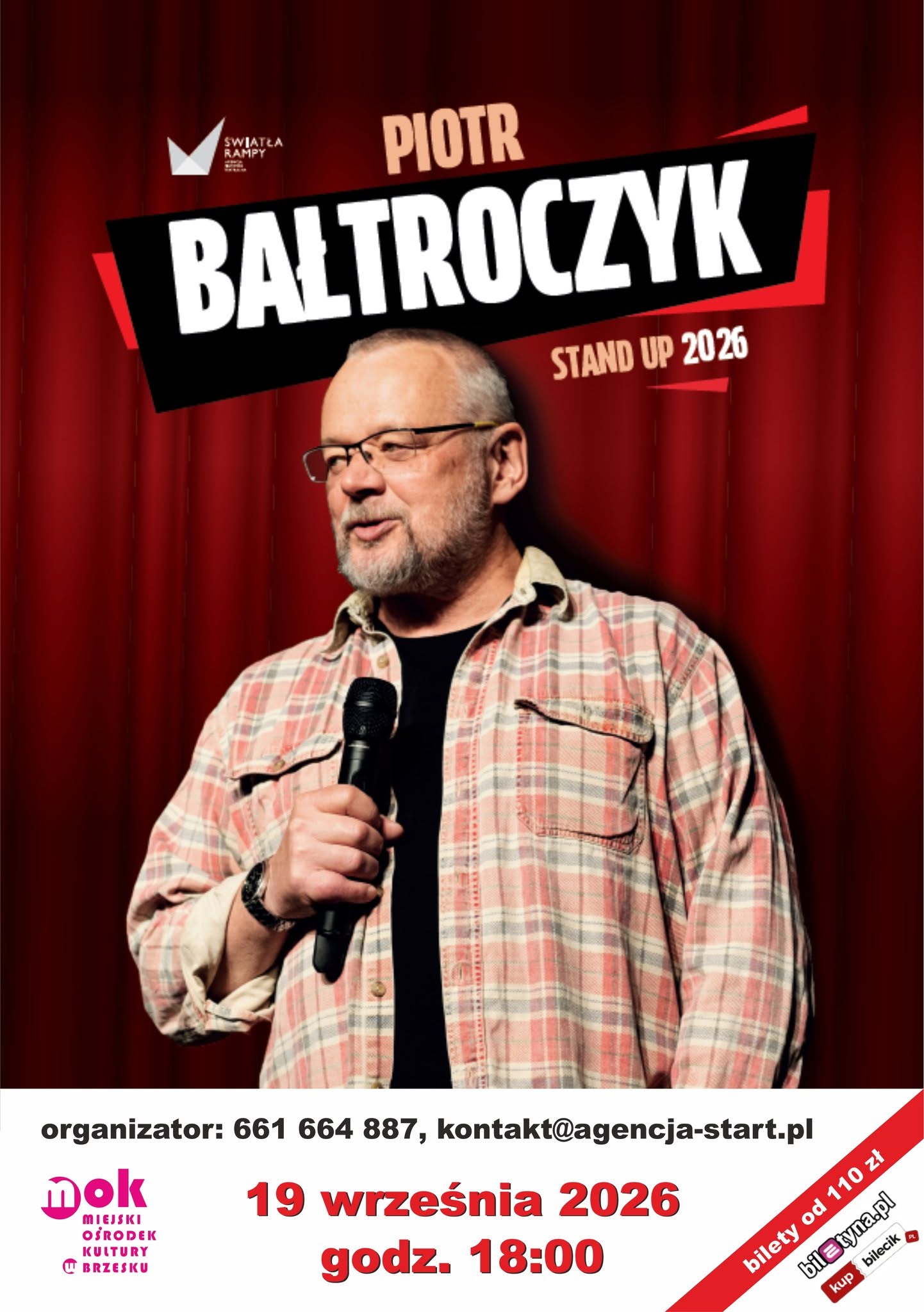 BRZESKO. We wrześniu stand up Piotra Bałtroczyka