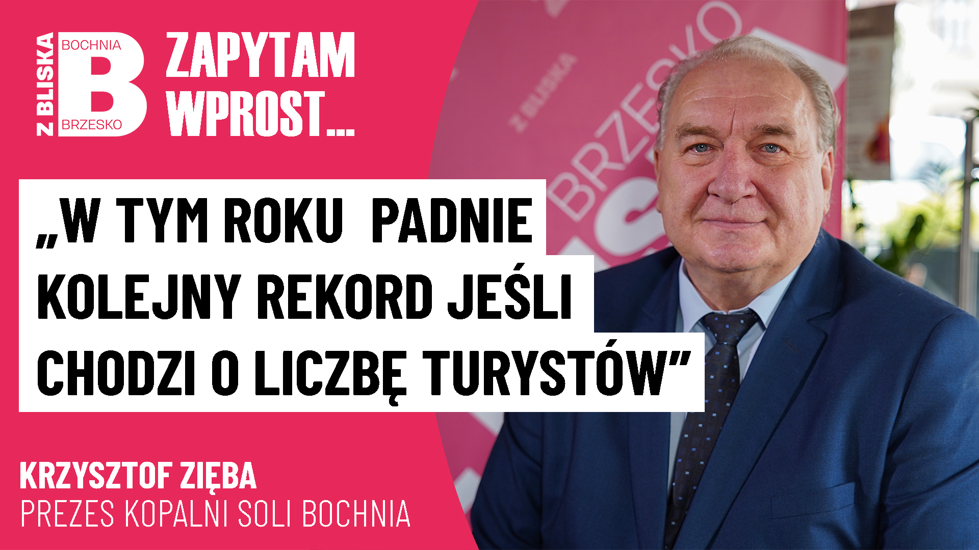 Krzysztof Zięba, prezes Kopalni Soli Bochnia: ruch turystyczny jesienią przyszłego roku