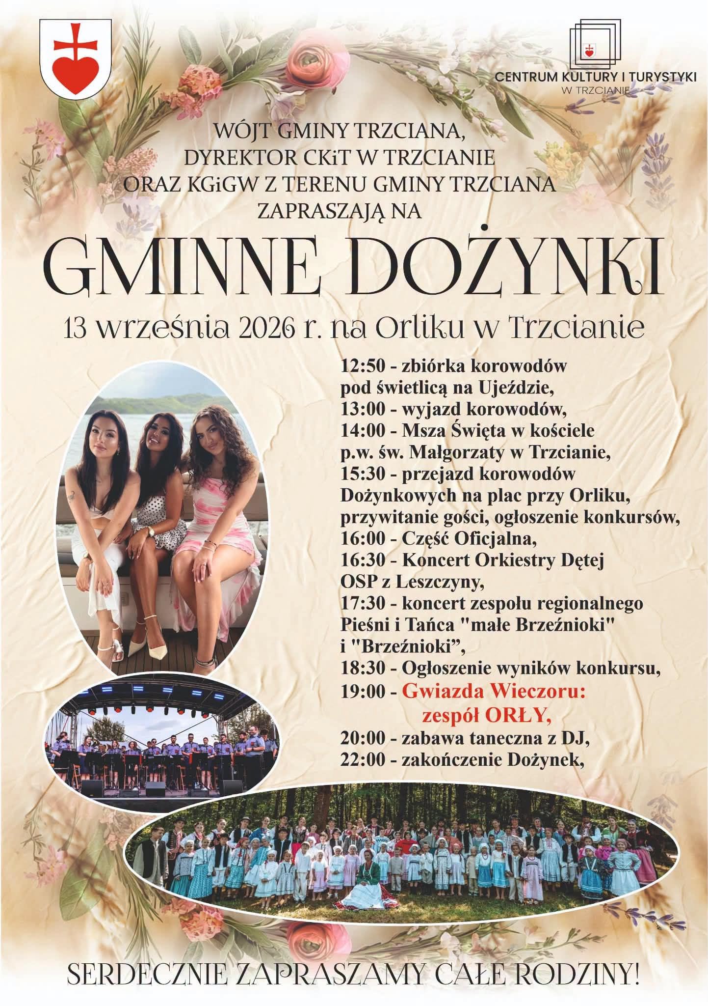 GMINA TRZCIANA. 13 września odbędą się Gminne Dożynki w Trzcianie. Co w programie?