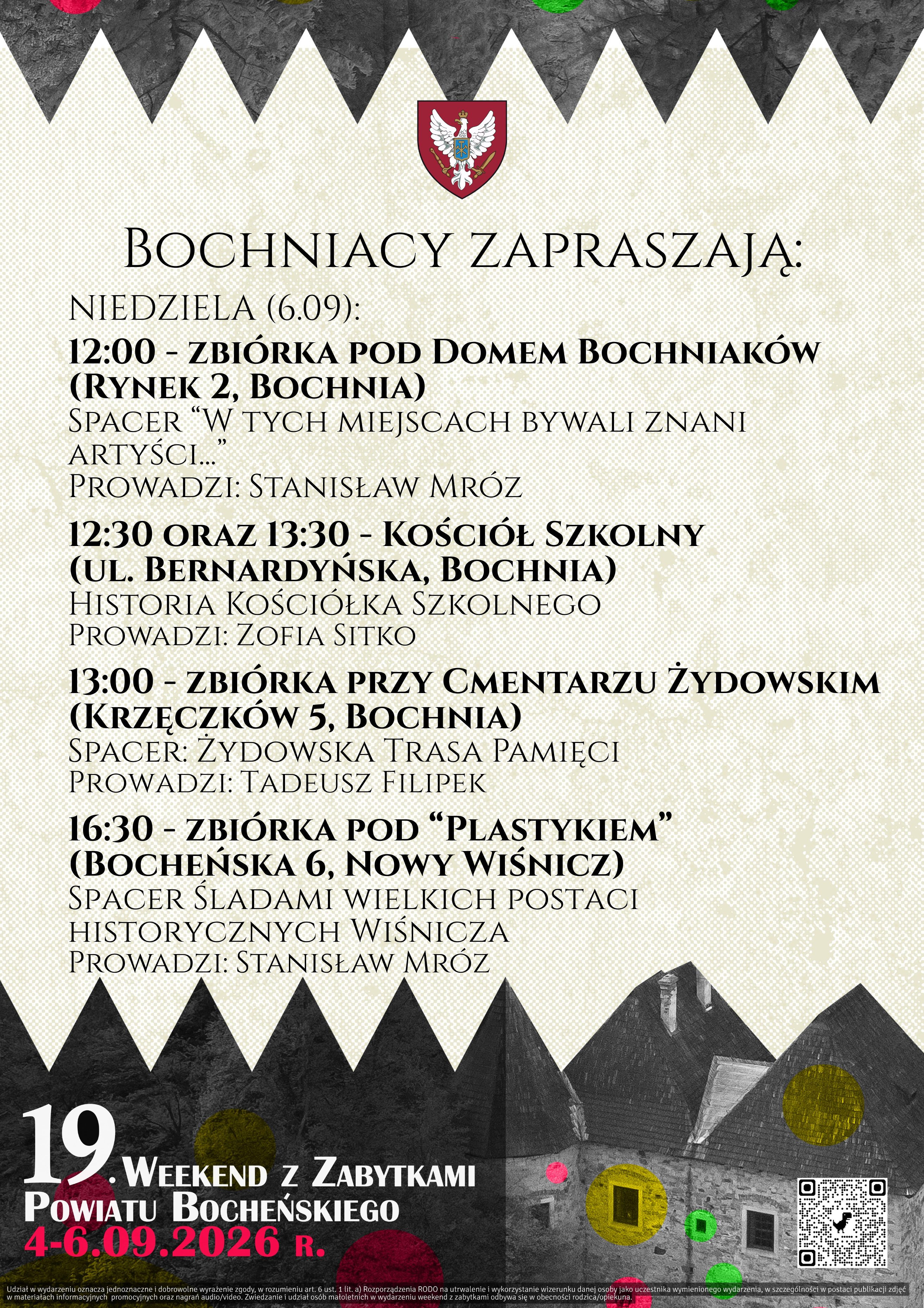 POWIAT BOCHEŃSKI. Bochniacy zapraszają na 19. Weekend z Zabytkami Powiatu Bocheńskiego!