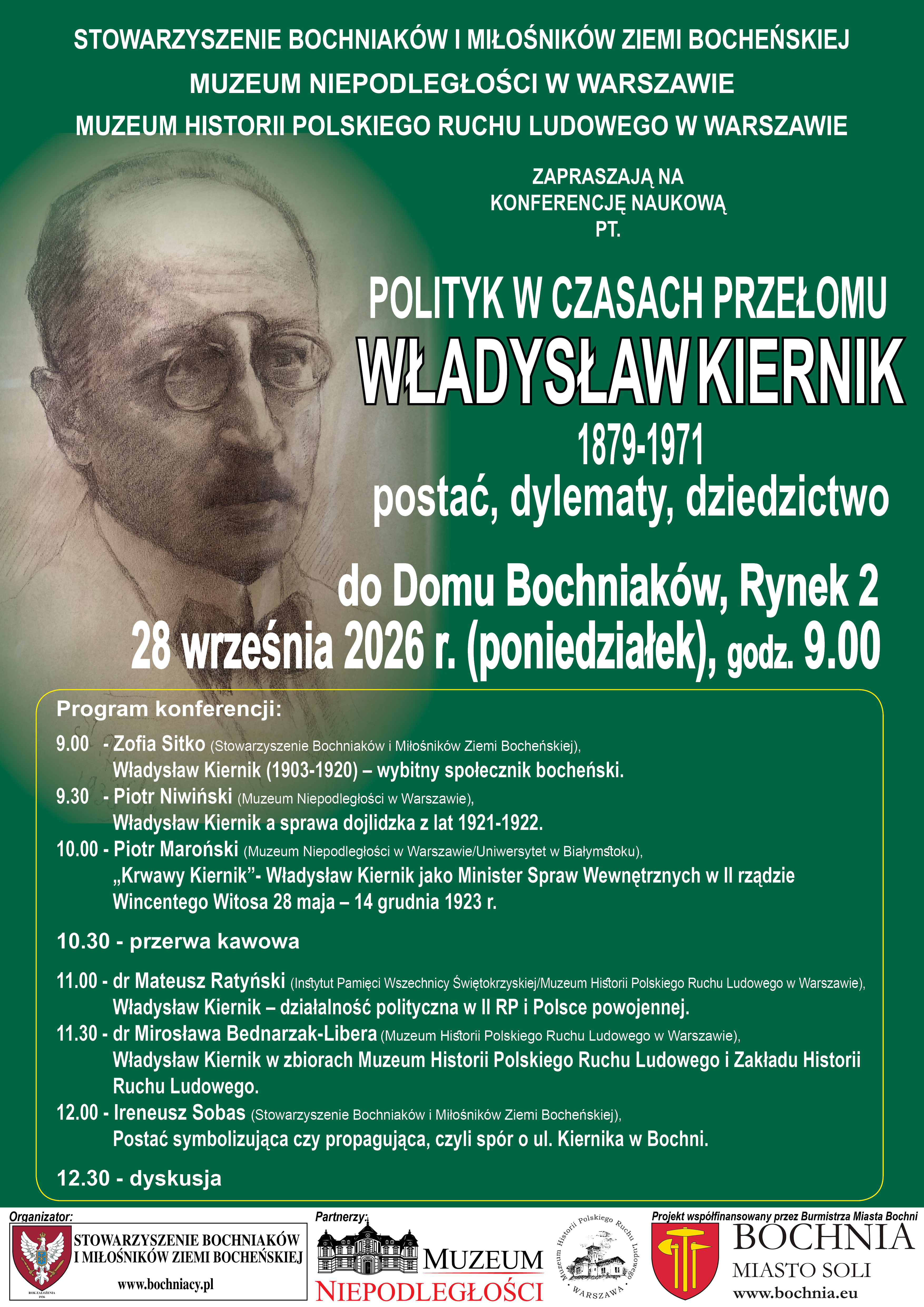BOCHNIA. W Domu Bochniaków konferencja naukowa poświęcona Władysławowi Kiernikowi