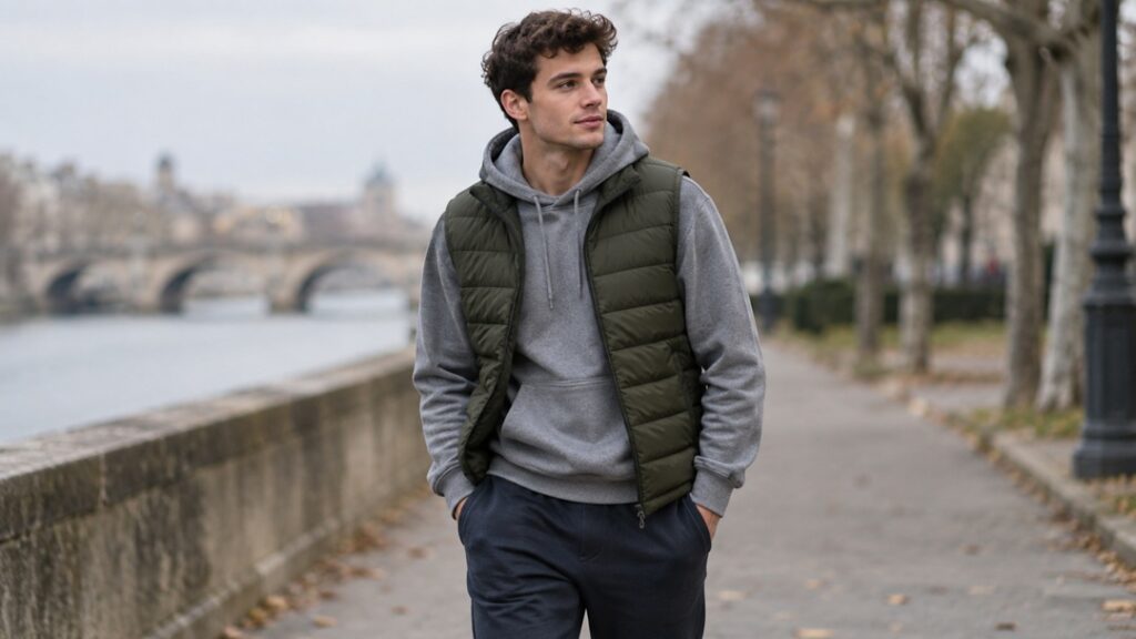 Bezrękawnik męski do bluzy, swetra i longsleeve’a – jak budować wygodne warstwy?