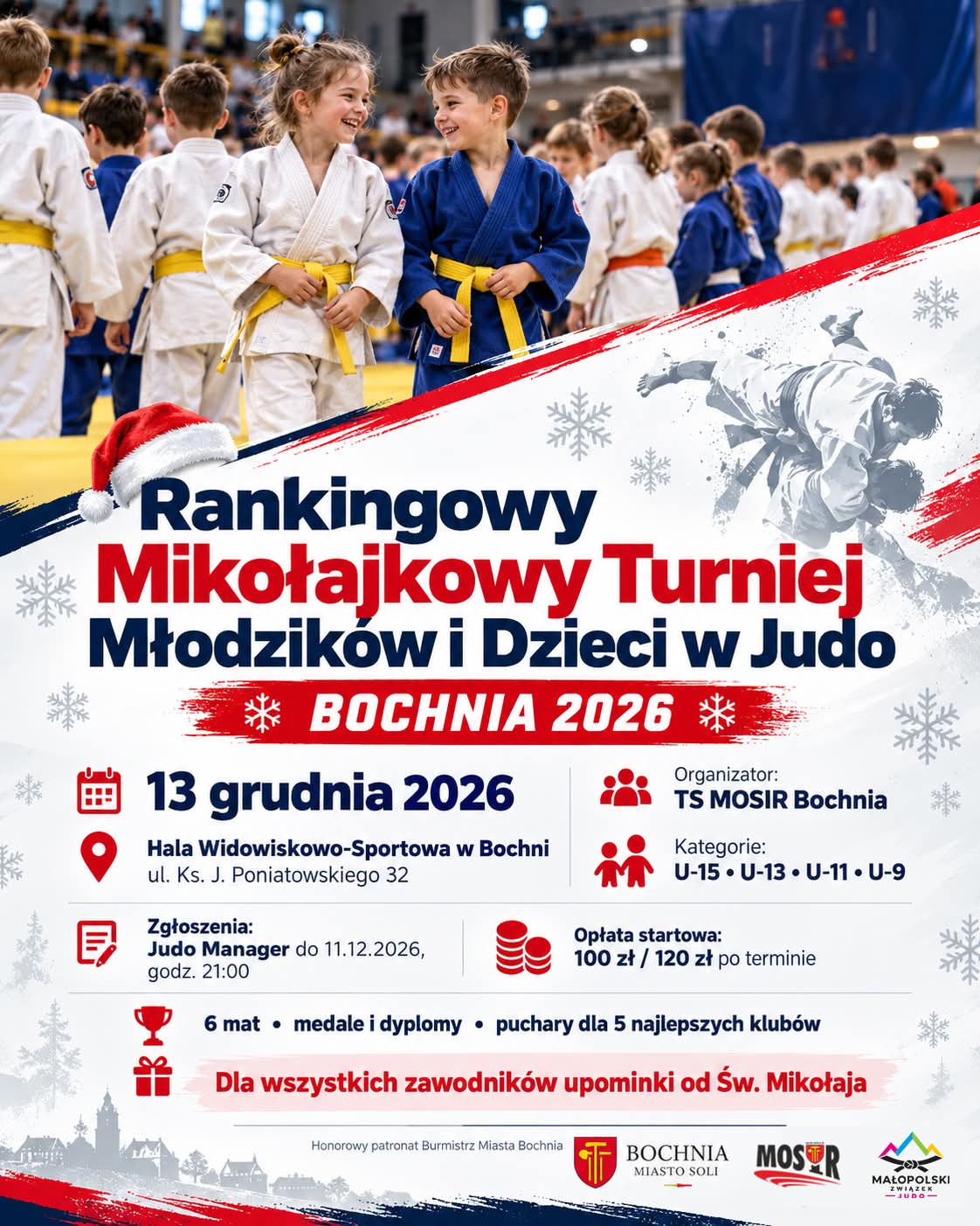 JUDO. Mikołajkowe emocje na tatami! Przed nami Rankingowy Turniej Judo w Bochni